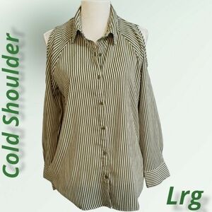 AVAILABLE by Angela Fashion Cold Shoulder Lrg EUC